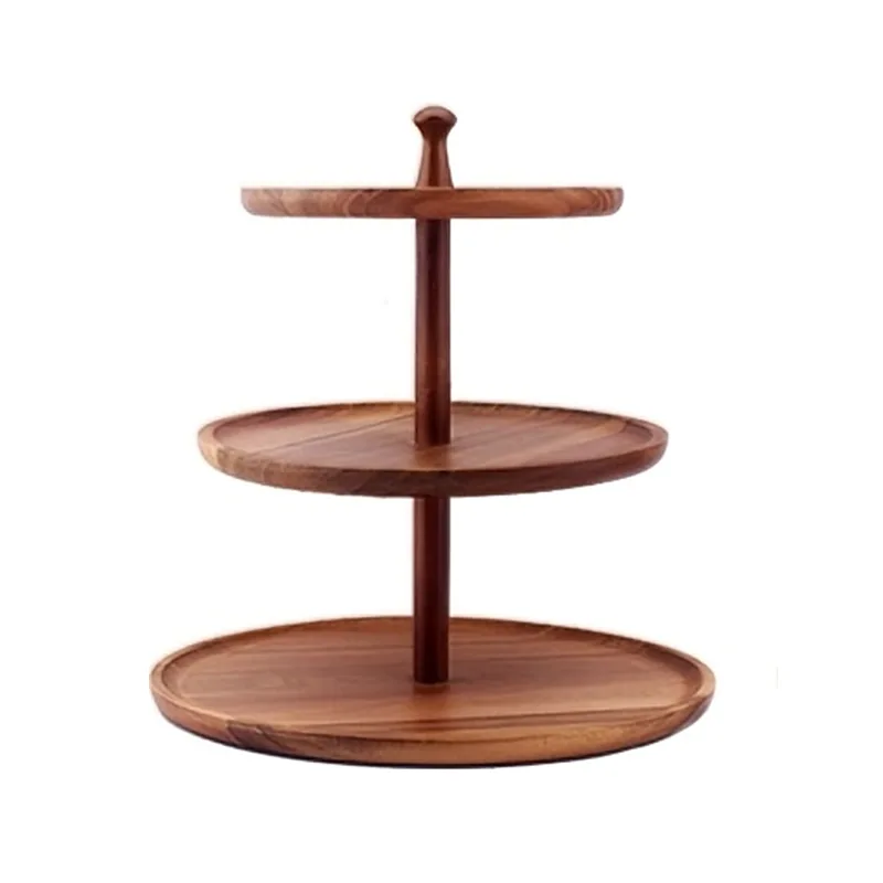 Степена дрвена решетка за десерти